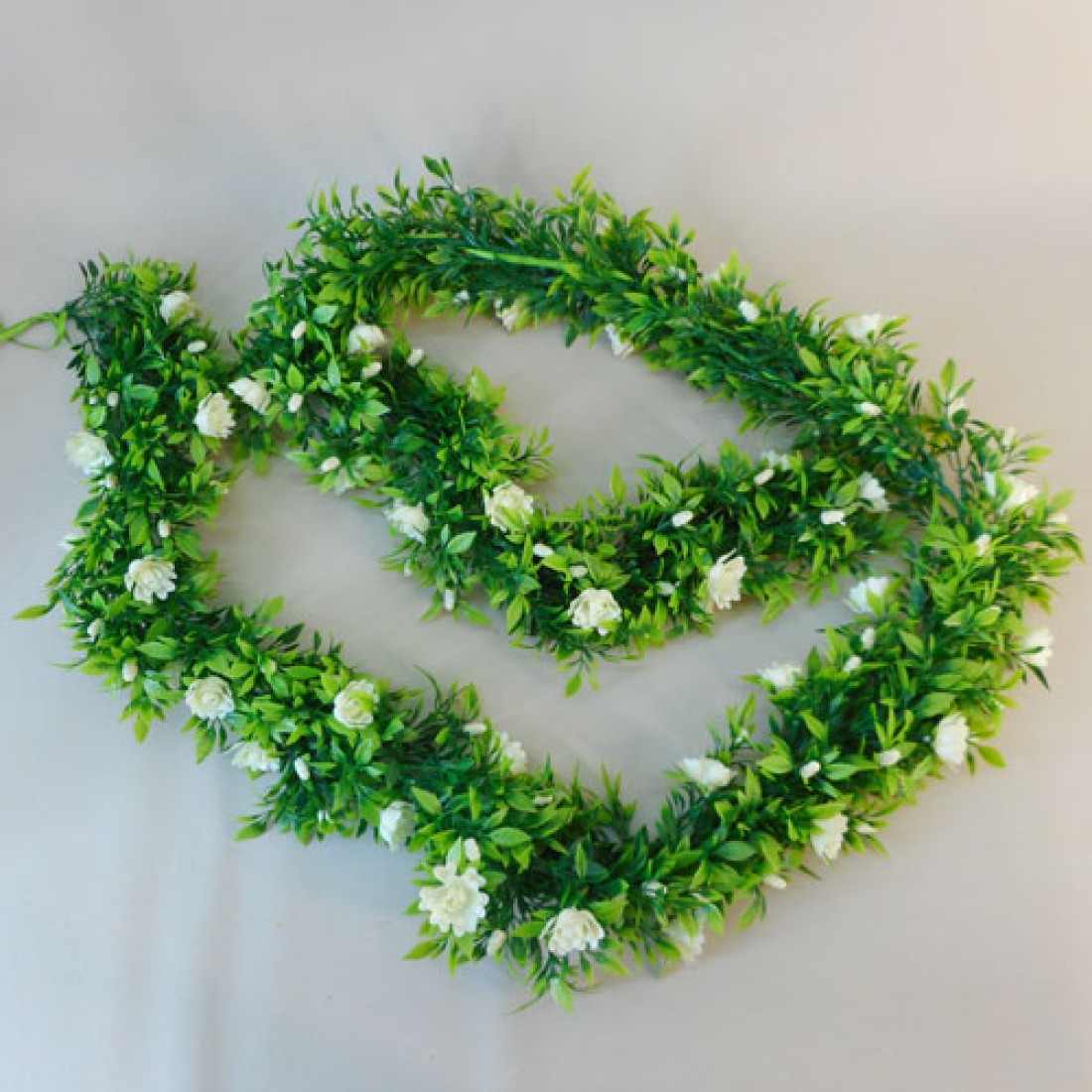 Cream Artificial Roses and Leaves 180cm Artificial Flowers Garlands